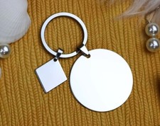 Personalized Custom Keychains Stainless Steel Engraved Photo Keychain for Her