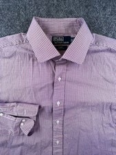 Polo Ralph Lauren Shirt Button Up Shirt Pink Blue Check Regent Classic Fit