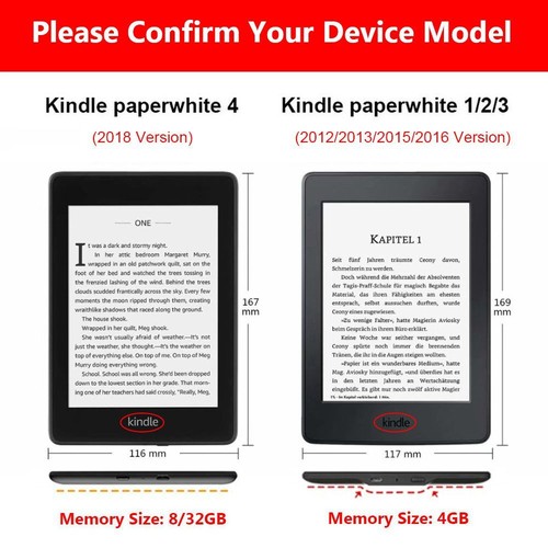 Protective Shell Smart Case Cover For Kindle Paperwhite 1/2/3/4 10th Gen 2018 - Picture 3 of 15
