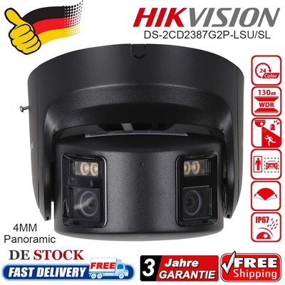 Hikvision 8MP Panorama POE IP Kamera ColorVu 2 Wege Audio DS-2CD2387G2P-LSU/SL