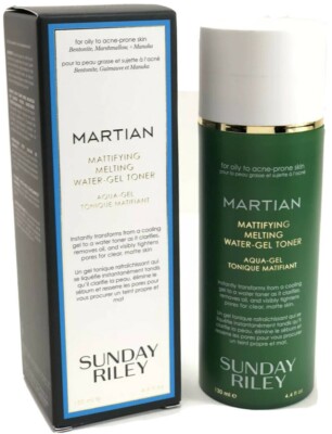 Sunday Riley Martian Mattifying Melting Water Gel Toner 4.4 Oz Genuine Authentic