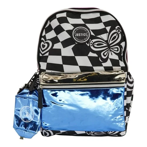 Justice• 3 Piece• 17" Backpack Set• Multi-Metallic Color• New!! - Picture 19 of 20