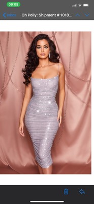 oh polly silver dress