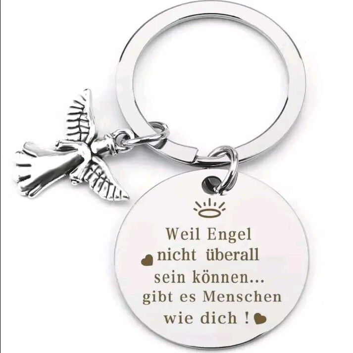 Glücksbringer Schlüsselanhänger, Schutzengel, Metall, Engel, Geschenk