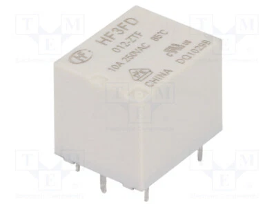 TNE Relais: elektromagnetisch USpule : 12VDC 10A/250VAC 10A HF3FD/012-ZTF Elektro