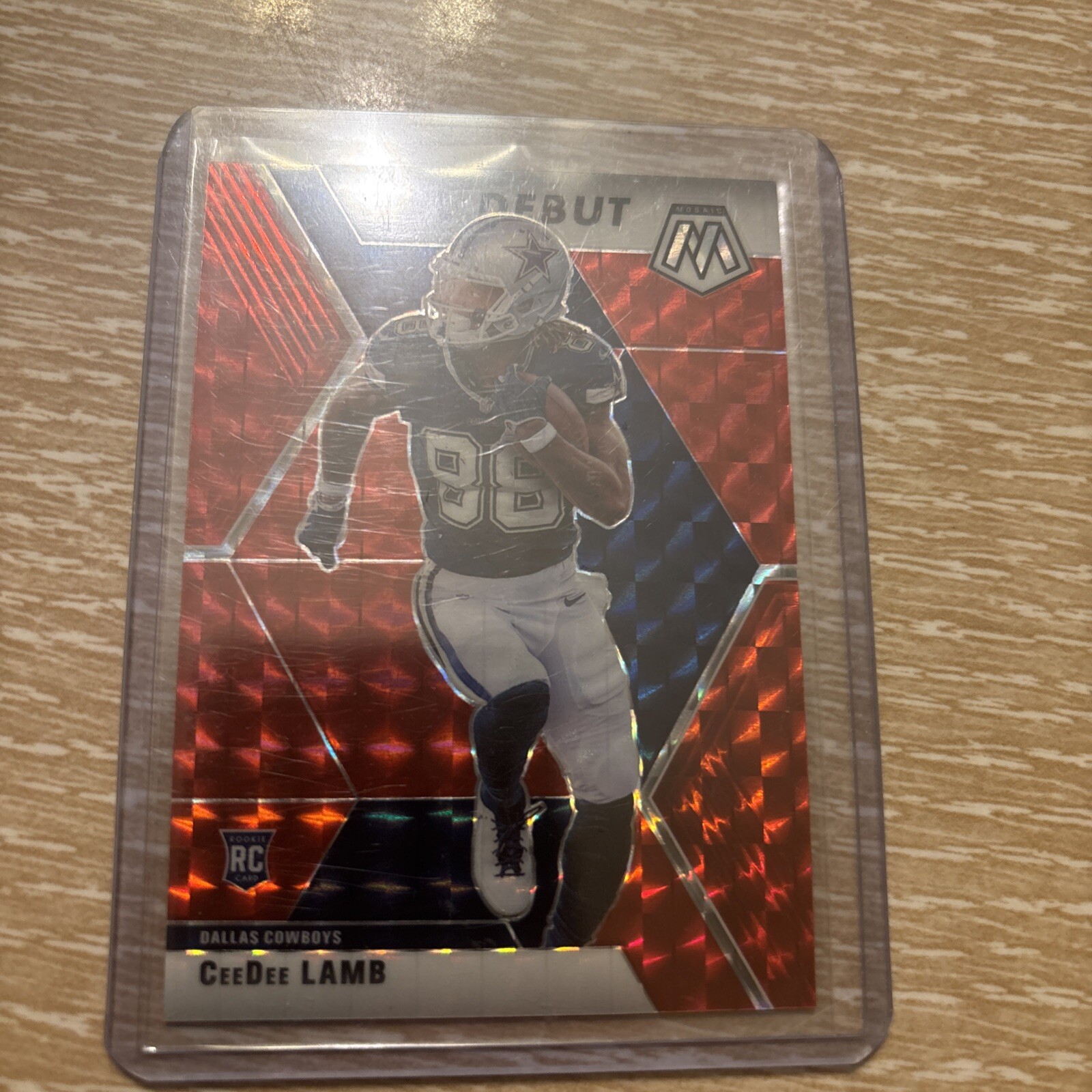 2020 Panini Mosaic Choice Red Fusion Debut Rookie #268 CeeDee Lamb #08/80