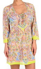 NWT Profile Blush Gottex Swimsuit Cover-Up Mesh Dress Tunic Sz L Womens 148