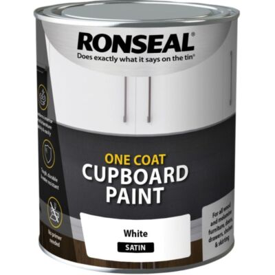 Ronseal Einschicht-Schrankfarbe auf Wasserbasis weiß seidig 750 ml