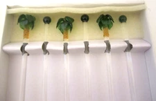 Palm Tree Swizzle Stir Sticks Handmade Art  Glass Venezia LS Arts Set Of 6