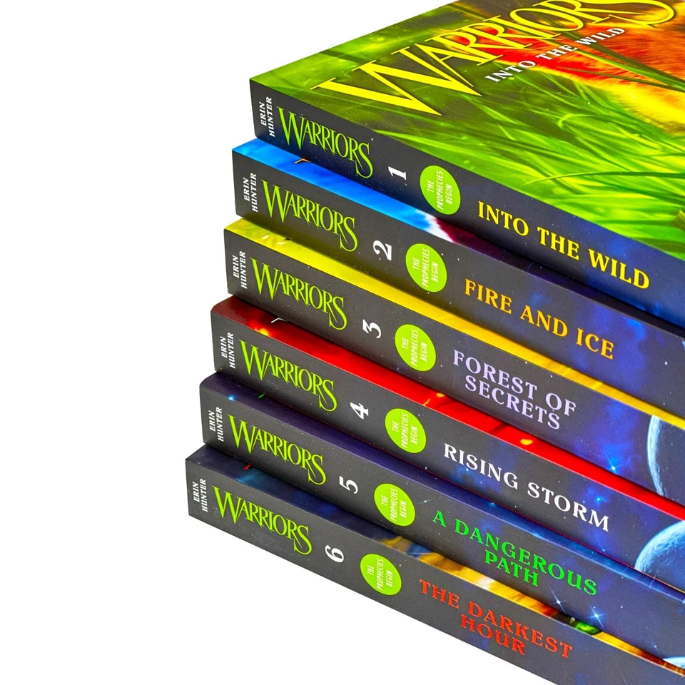 Warrior Cats Series 1 Prophecies Begin Collection Erin Hunter 6 Books NEW COVER - Image 2 of 3
