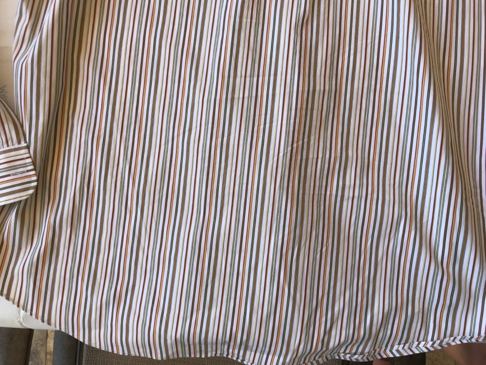 Faconnable Multi Color Stripes  Button Front Long… - image 8