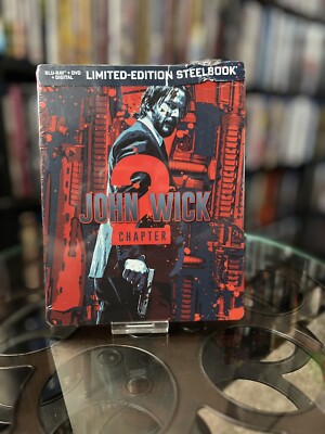 John Wick Chapter 2 Blu-Ray DVD J-Card Damaged Steelbook BRAND NEW SEALED 