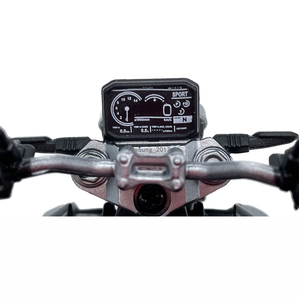 1/12 2021 Honda CB1000R Modelo de motocicleta Diecast Juguetes para niños Niños Regalos Negro Foto 3 de 4