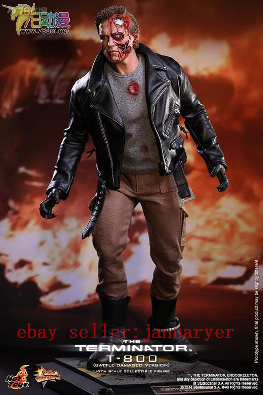 Hot Toys Mms238 1/6 T800 Terminator Battle Damaged Version