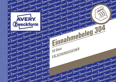 AVERY Zweckform 304 Einnahmebeleg mit Dokumentendruck (A6 quer, von Rechtsexpert