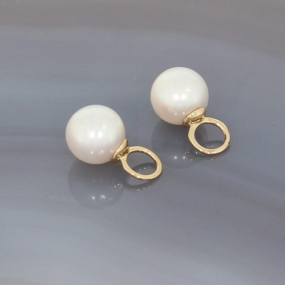 Wert 190 € Perlen Einhänger für Creolen in 585 14 Karat Gelb Gold - Bild 4 von 4