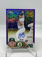 Jonah Bride 2023 Topps Chrome Purple Speckle Rookie Auto #016/299 RC Oakland A’s