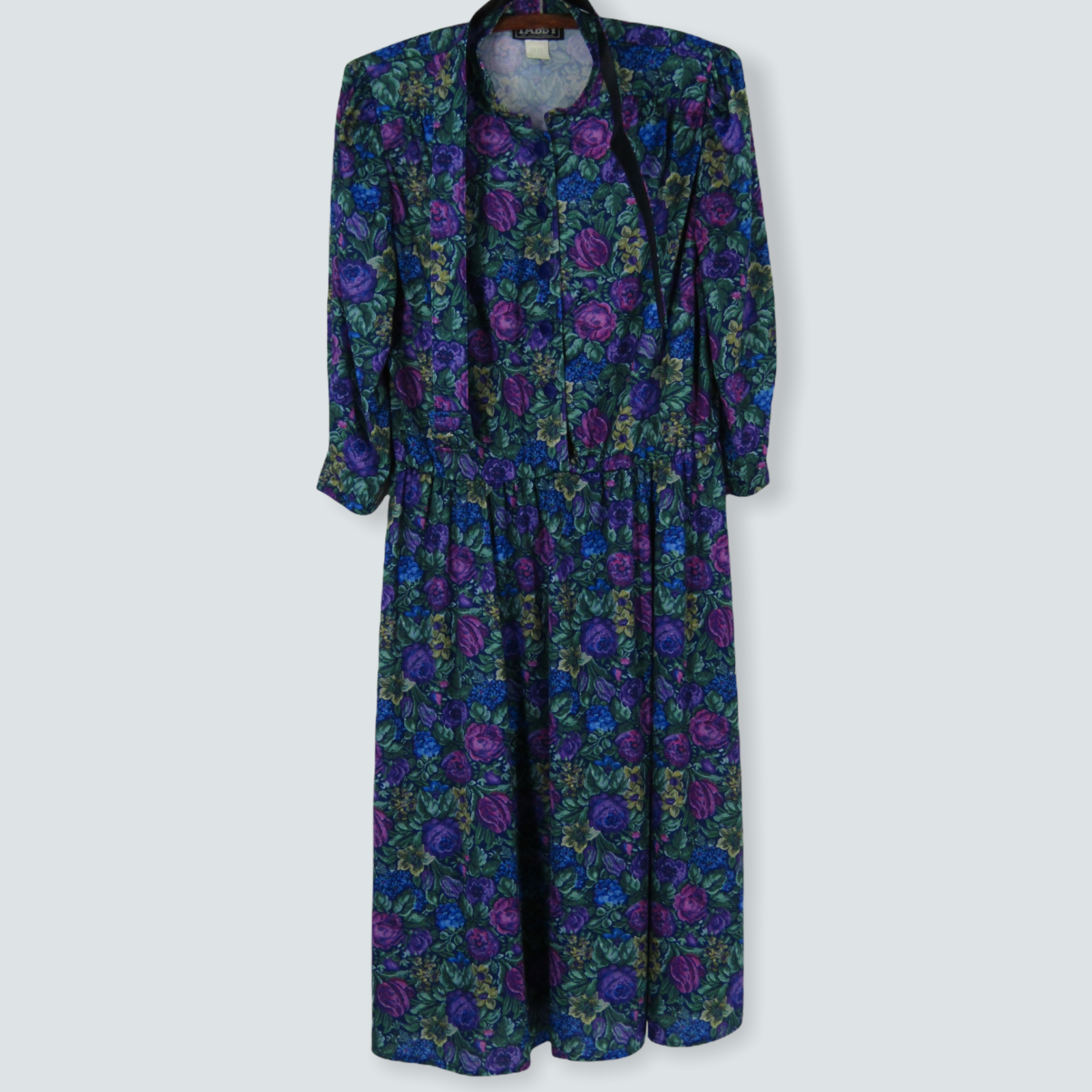 Tabby Of California Floral Dress Long Sleeve 16P Dark Fairy whimsigoth