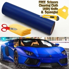72" x 60" Matte Royal Blue Vinyl Film Wrap Sticker Decal Bubble Free Air Release