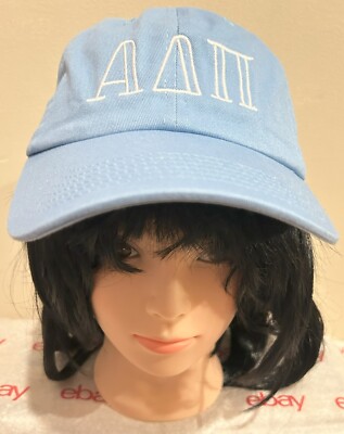 Light Blue Alpha Delta Pi Sorority Cap - We Live For Each Other in ADPi Style