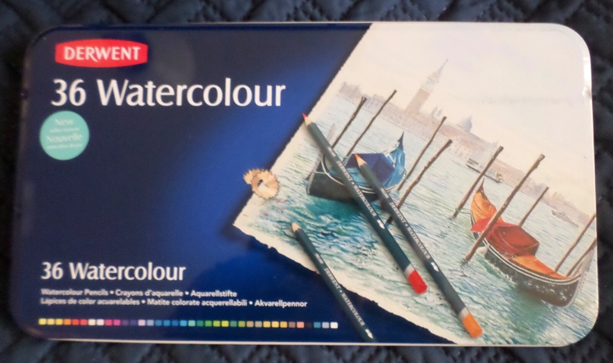Derwent Watercolor Pencils 36 Water Colors Tin Case 32885