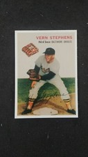 1988 Wilson franks ( 1954 ) REPRINT Baseball card Vern Stephens  (EX TO NM)