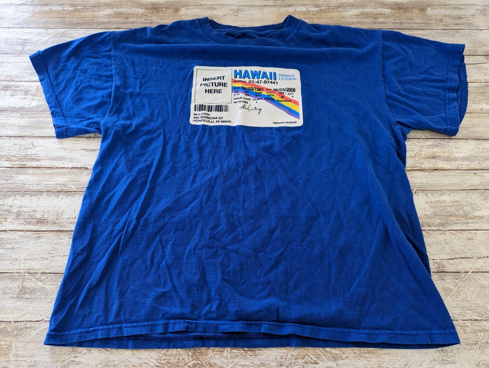 McLovin ID Driver License Superbad Movie Graphic TSh… Gem