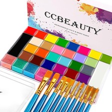 CCbeauty Professional 36 Colors Face Body Paint Kit, Largest Oil Based Hypoaller