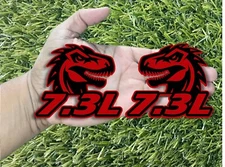 Godzilla Badges Emblem RAGING 7.3 Black/Red (2) BADGES, Fender Angry Aggressive