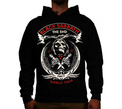 BLACK SABBATH THE END WORLD TOUR HOODIES BLACK MEN's SIZES