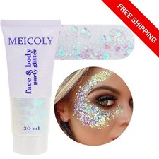 Meicoly Body Glitter White For Hair Face  Body