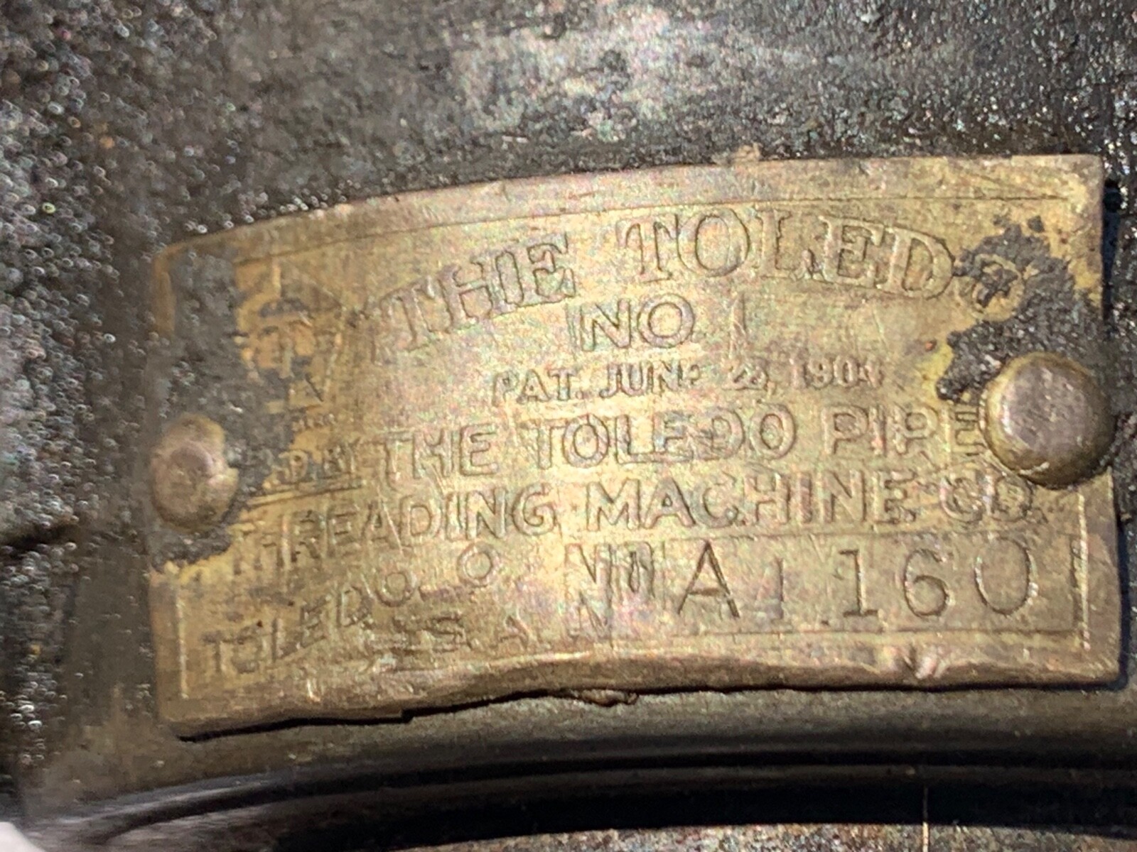 Toledo Pipe Threader Vintage