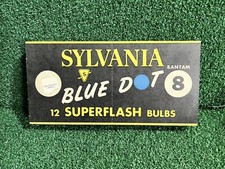 12-Pack Sylvania Blue Dot BANTAM 8 Superflash Bulbs Flashbulbs New