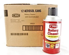 Case of 12 05023 CRC Battery Cleaner with Acid Indicator 11oz Aerosol