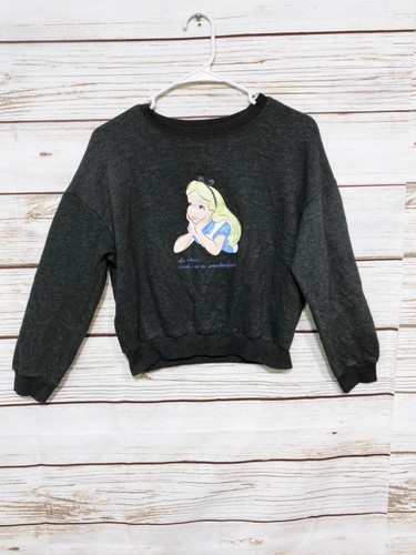Disney Alice In Wonderland Collection By Pazzo Girls Sweatshirt Size M Gray - Picture 2 of 8