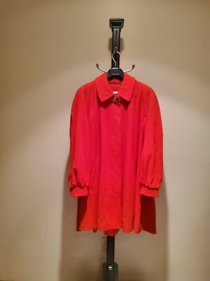 Escada Red Virgin Wool, Angora & Silk Cocooning Coat, Sz 40, 10, NWOT