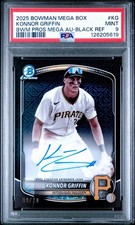 2025 Bowman Chrome Mega Prospect Konnor Griffin Black Refractor Auto /10  PSA 9