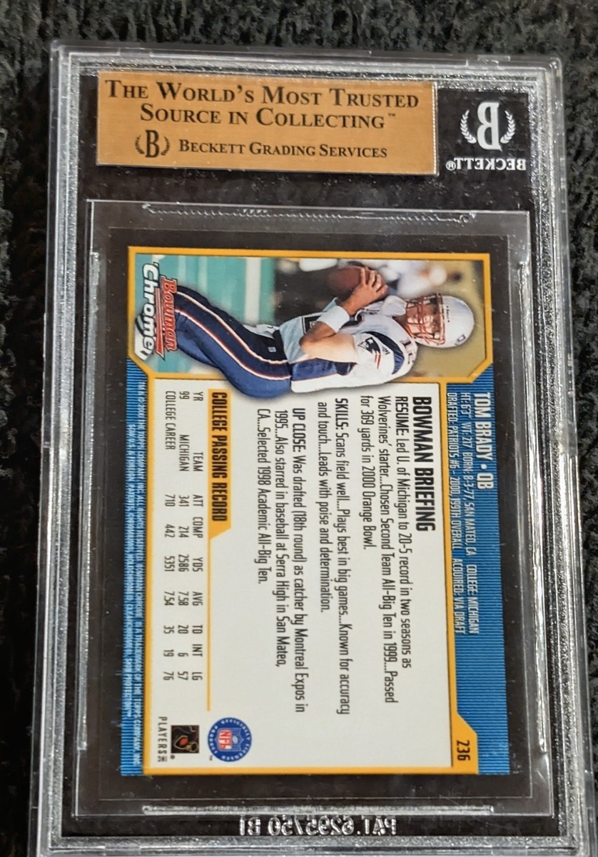 2000 Bowman Chrome Tom Brady Rookie BGS 9.5 GEM MINT 🔥 10 Corners