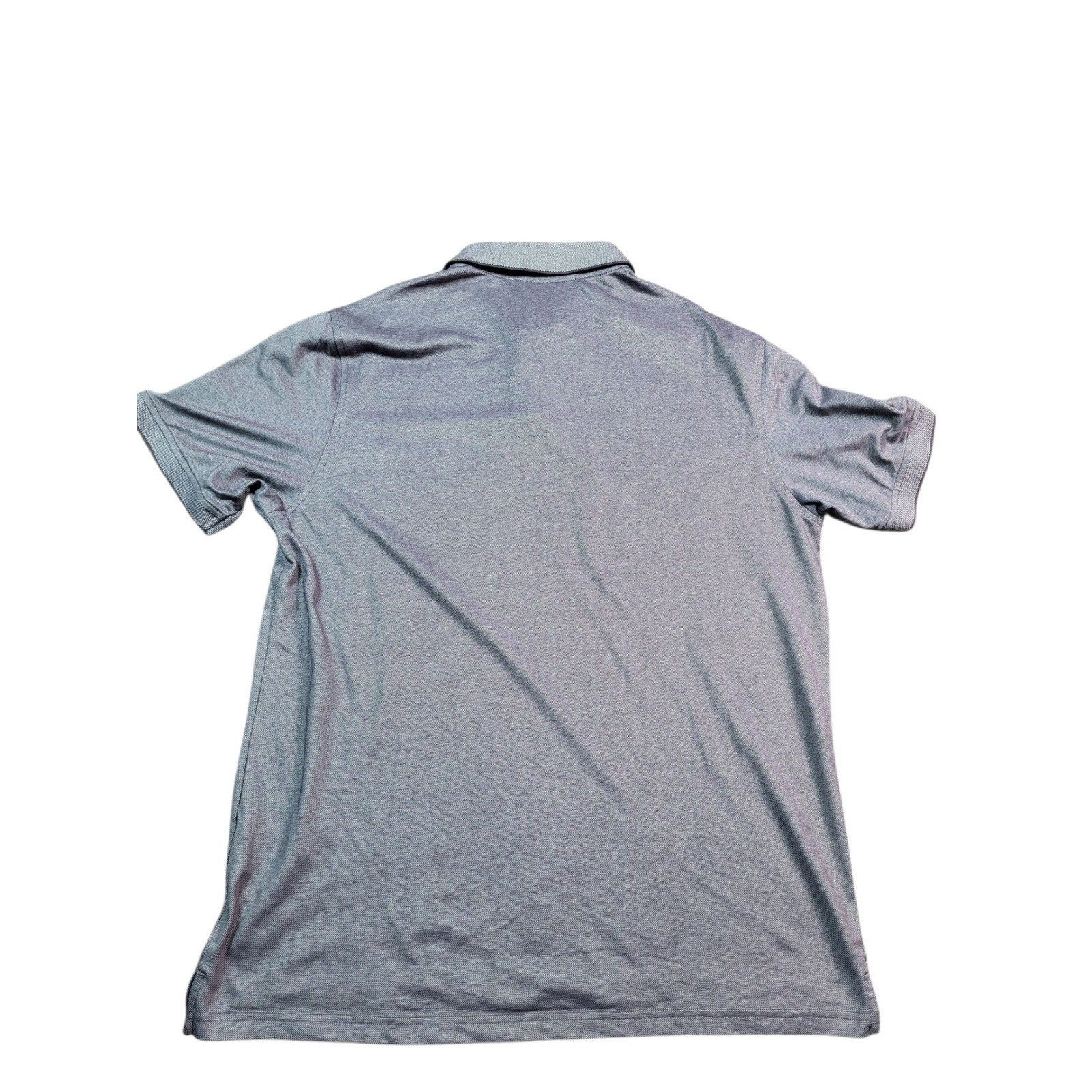 Members Mark Mens Pique Polo Shirt Stretch Cotton Gray Casual Top