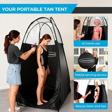 Large Spray Tan Tent Deluxe Pop Up Tent Portable Tanning Booth w/carry case NEW