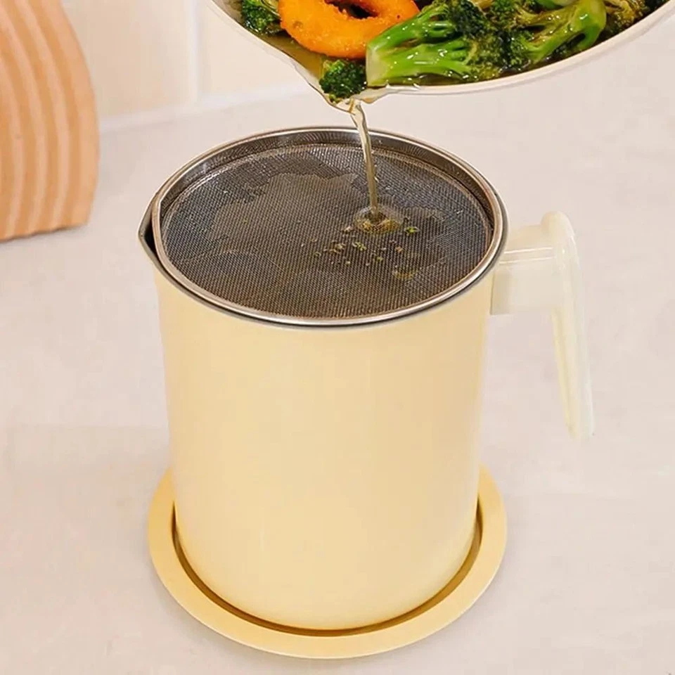 Oil Kettle Antileakage Drainage Strainer Grease Handling Tools Frying Essential - Image 4 of 4
