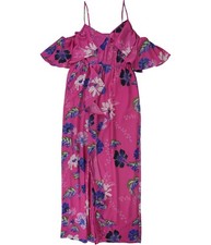 Rachel Roy Womens Ruffled Cold Shoulder Maxi Dress