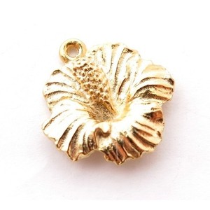 Authentic Vintage gold plated detailed flower charm or pendant