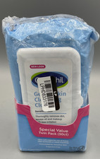 Face  Body Wipes Cleansing Cloths for Sensitive Skin 50 Count Twin Pack B34-40