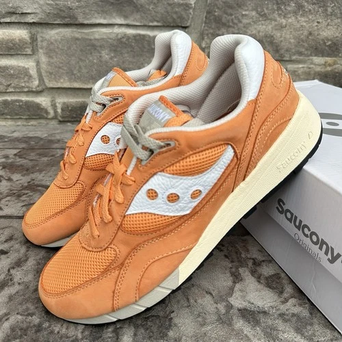 Men's Saucony Shadow 6000 Premium Shoes / Orange White / S70785-2 / Size 13