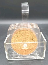 Vintage MCM Emson Taiwan Lucite Coaster Set (6) W Basket EUC Mad Men Mancave Bar