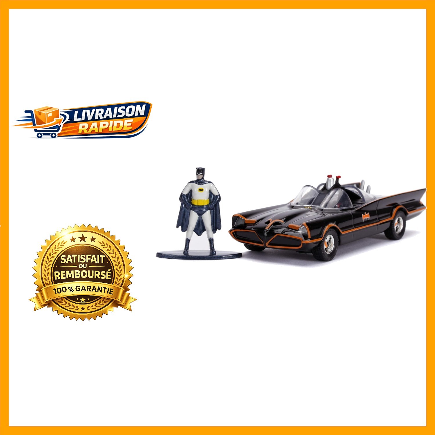 Batmobile 1966 miniature Jada Toys en métal injecté aux finitions premium pour vitrine