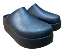 Crocs Dylan Platform Clog Womens 9 Black Slip On Shoes Mules Chunky Trendy