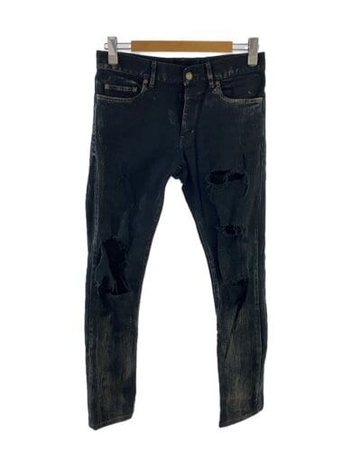 Jeans SAINT LAURENT taglia 30 denim nero 357814 Destroy Crush