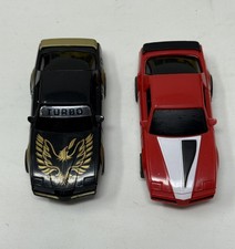 Tyco '79 Firebird Trans Am 1 Black  1 Red HO Slot Cars  Track Workng